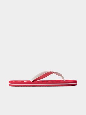 RJ Red/White Sport Flip Flop