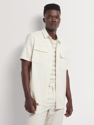 Men's Markham Stretch Ecru Shirt