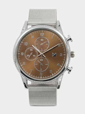 Men's Markham Formal Mesh Mesh Silver Watch