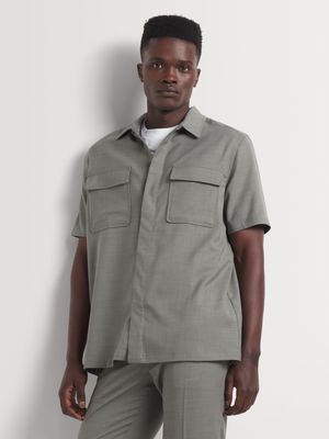 Men's Markham Smart Strectch Olive Shirt