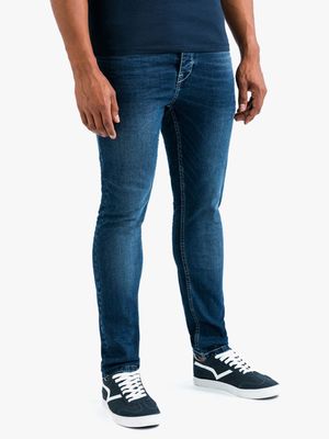 Men's Relay Jeans Mid Sustainable Skinny Leg Blue Denim