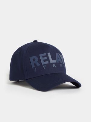 RJ Navy Patented Branding 5 Panel Dart Peak Cap