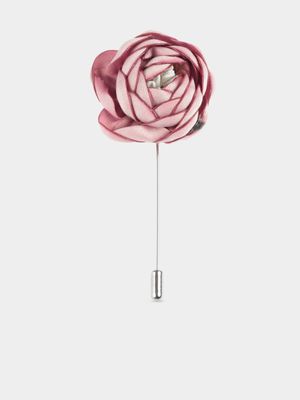 Men's Markham Ranuculus Pink Lapel Pin