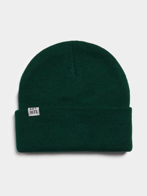 Men's Markham Basic Forest Green Beanie