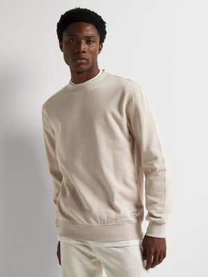 Men's Markham Basic Crewneck Ecru Sweat Top