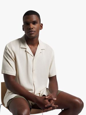 Men's Markham Plain Viscose Oatmeal Shirt