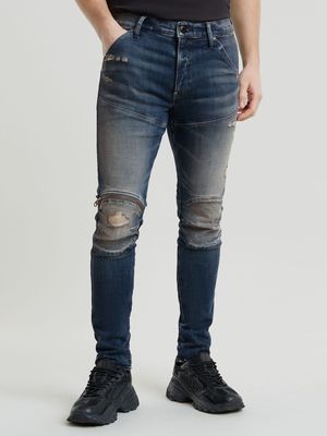 G-Star Men's 5620 3D Zip Knee Skinny Medium Blue Jeans