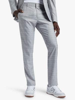 Men's Markham Skinny Check Charcoal Trouser