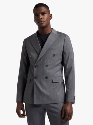 Men's Markham Skinny Stripe Grey Suit Jacket