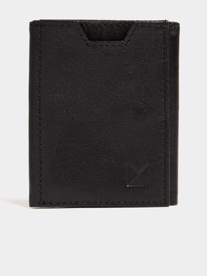 Men's Markham Mini Foldover Black Cardholder