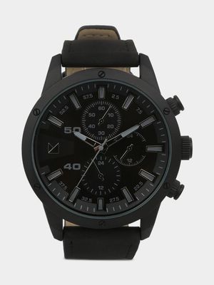 Men s Markham Oversize Black Watch Bash