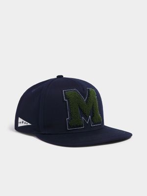 Men's Markham 5 Panel Toweling Varsity Navy/Green Peak Cap