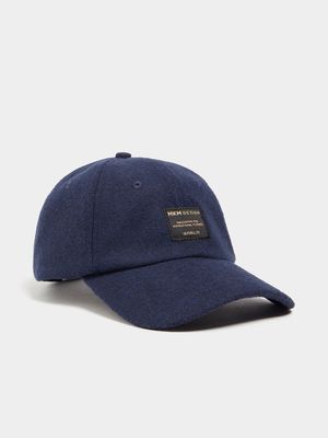 MKM Navy Melton Curve Peak Cap