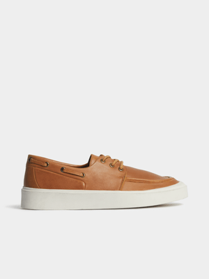 Men's Polo Tan Cemented Boat Shoes