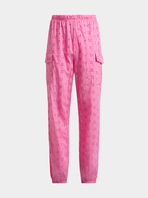 Jet Older Girls Pink Anglaise Cargo Pants