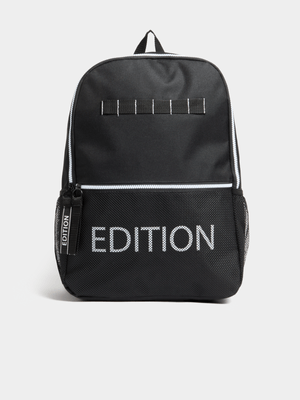 Jet Men's Black Edition Slogan Back Pack