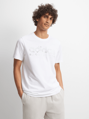 Mens adidas Tiro White Graphic Tee