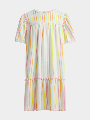 Jet Older Girl's Stripe Flatter Sleeve Dress