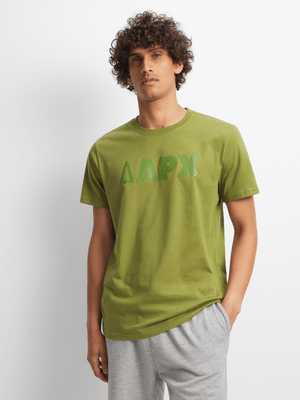 Mens APX Bold Logo Green Tee