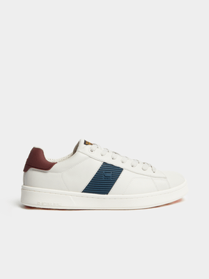 G-Star Men's Carrick Cup Mid Offwhite/Burgundy Sneakers