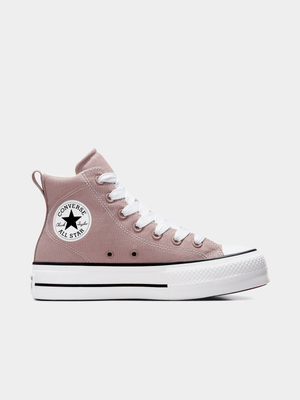 Womens Converse Chuck Taylor All Star Padded Lift Dust/White Platform Sneakers