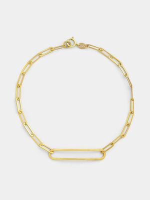 Yellow Gold Fancy link ID Bracelet