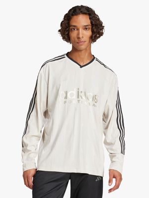 Mens adidas House of Tiro Long Sleeve Alumina Jacquard Jersey