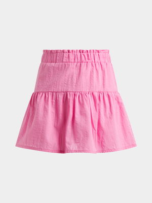 Jet Older Girls Pink Bubble Tiered Skirt