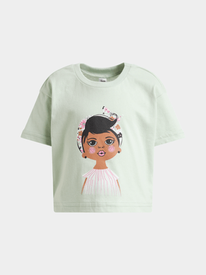 Jet Younger Girls Sage Boxy T-Shirt