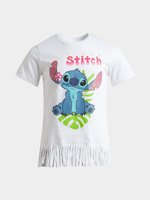 Jet Older Girls White Stitch T-Shirt