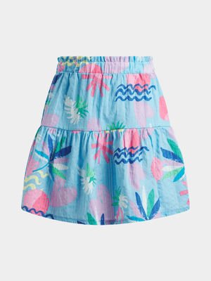 Jet Older Girls Blue Bubble Tiered Skirt