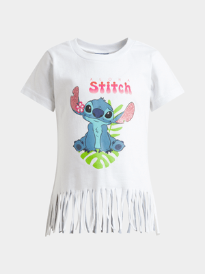 Jet Younger Girls White Stitch T-Shirt