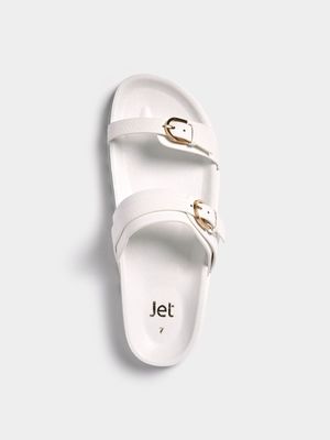 Jet Women's Tan Double Buckle Slides