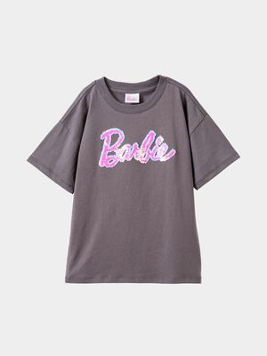 Cotton On Kids Grey Girl License Drop Shoulder Short Sleeve T-shirt