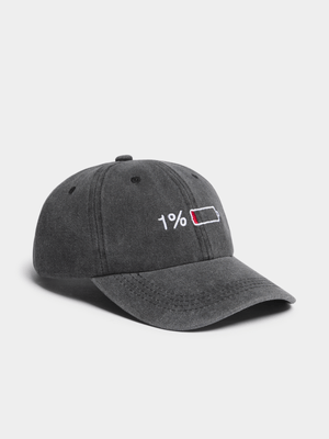 Women's Black Pigment 1% Peak Cap