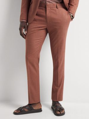 Men's Markham Skinny Linen Rust Suit Trouser