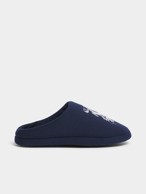 Jet Teen Boysn Navy Space Mule Slippers