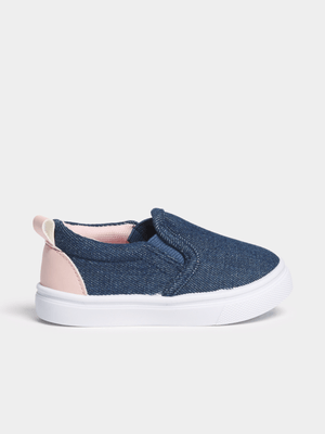 Jet Toddler Girls Denim Slip On Sneakers