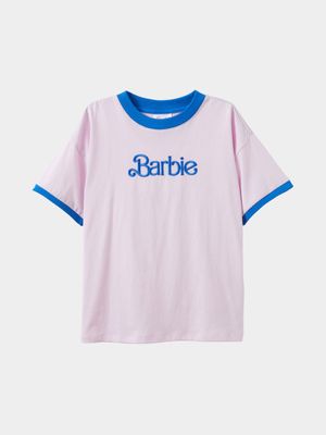 Cotton On Kids Pink Girl License Drop Shoulder Short Sleeve T-shirt