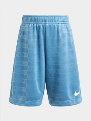 Nike Boys Sportswear Textured Club Dri-Fit Blue Shorts