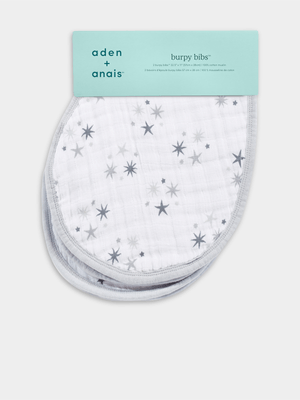 Infants Aiden & Anais Grey 2 pack Burpy Bibs