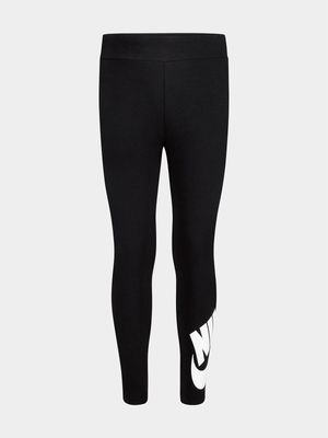 Girls Toddler Nike Sportswear Club High Rise Black Leggings