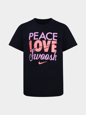 Girls Toddler Nike Ringlet Graphic Black/Pink Tee