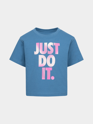 Girls Toddler Nike Solarized Blue Tee