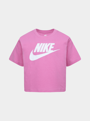 Girls Toddler Nike Club Boxy Pink Tee