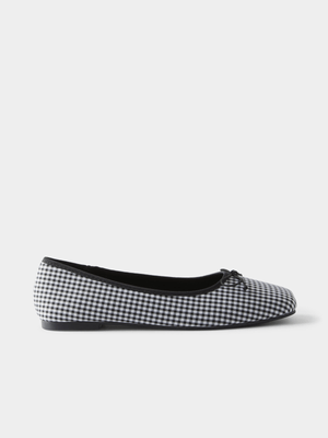 Women's Cotton On Black & White Miley Ballet Flat Shoes