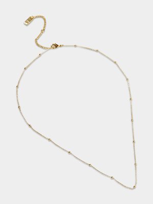 Women's Cotton On Gold Fine Chain Necklace