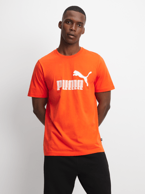 Men's Puma Essential Logo Orange Tee