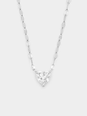 Cheté Sterling Silver Cubic Zirconia Heart Necklace