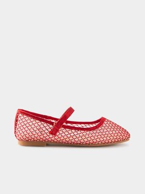 Cotton On Kids Red Olivia Ballet Flat Shoes